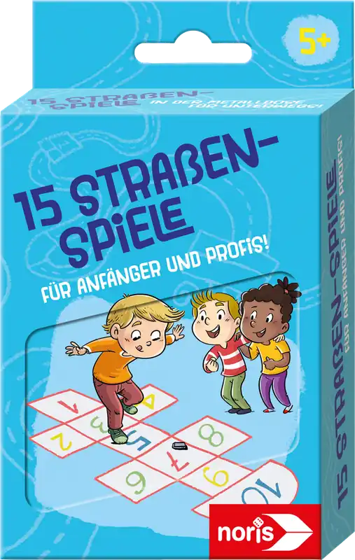 Neu Im Sortiment Noris 15 Straßenspiele mit 4 Kreiden und Anleitung