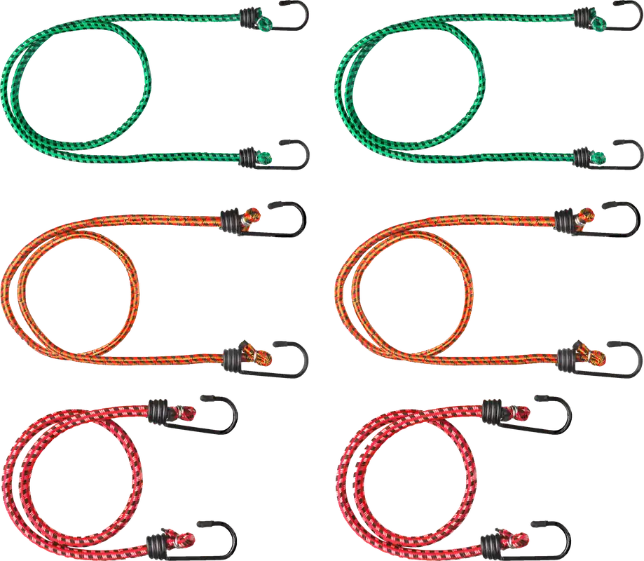 Sonderaktion SWG Gepäckspanner Set 6-teilig mit kunststoffbeschichteten Haken 2x600 / 2x800 / 2x1000 mm