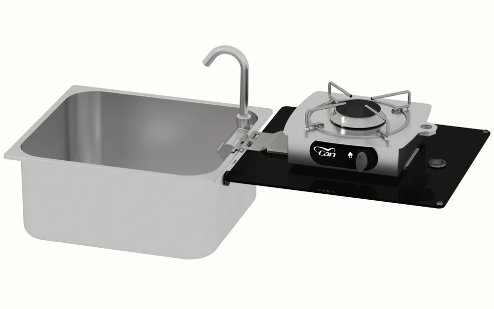 CAN Foldy Gaskocher-Spülkombination 1-flammig mit Spülbecken 352 x 322 x 150 mm Jetzt Kaufen