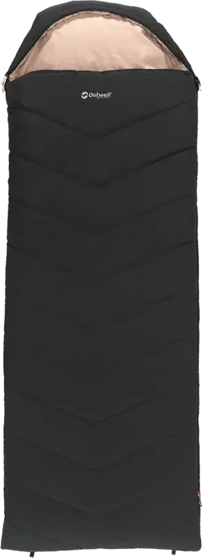 Outwell Caldera Supreme Deckenschlafsack 220 x 80 cm schwarz mit kompaktem Packmaß Preisknaller