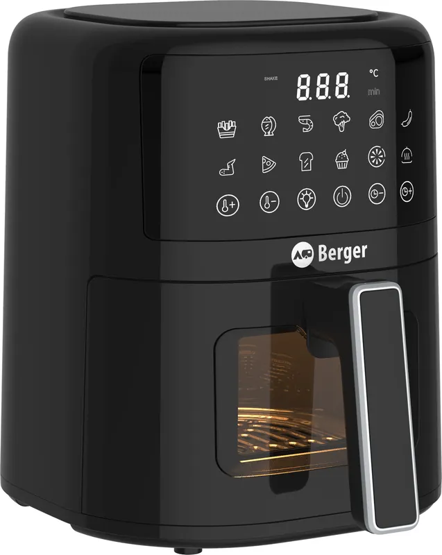 Berger VanFry Airfryer Heißluftfritteuse mit LED-Touch-Display 1.400 W 4,5 Liter Sale