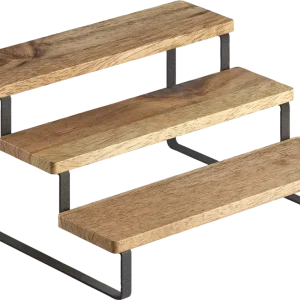 Top-Angebot Metaltex York LAVA Gewürzregal 3 Stufen Treppen Design aus Akazienholz 27 x 23 x 13 cm