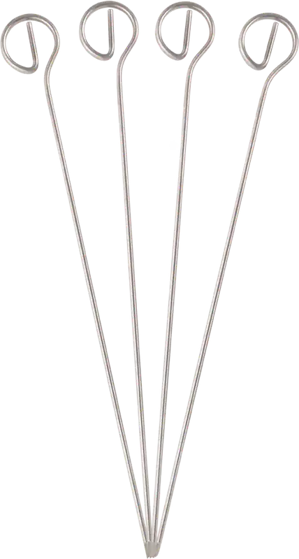 Rabatt Metaltex Schaschlikspieße aus Edelstahl 4 Stück 22 cm