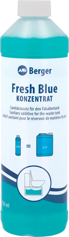Berger Fresh Blue Konzentrat 750 ml - Sanitärzusatz für den Fäkalientank Schneller Versand