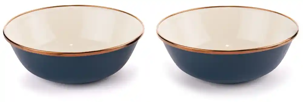 Barebones Enamel Emaillegeschirr Schüsselset 2 teilig blau Saisonangebot