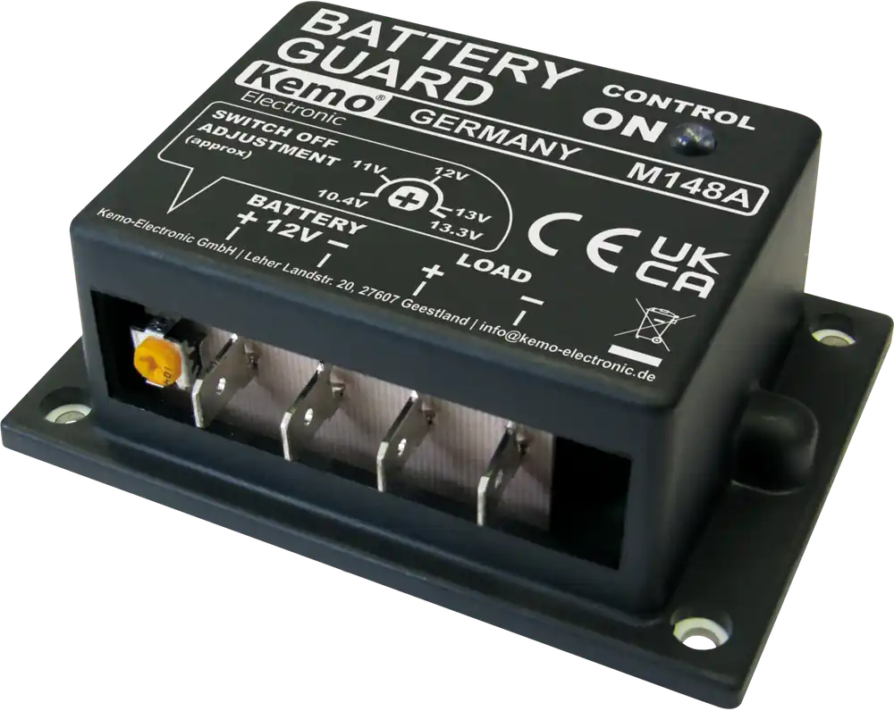 Kemo M148A Batteriewächter 12 V einstellbare Abschaltspannung Highlight