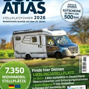 Reisemobil Bordatlas Stellplatzführer 2026 für Deutschland & Europa Sofort Bestellen
