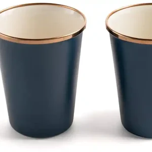 Barebones Enamel 2 Tone emailliertes Trinkbecher Set 2 teilig 500 ml Preisreduziert