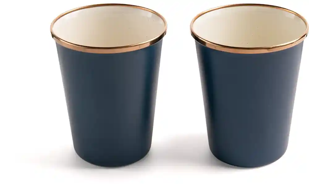 Barebones Enamel 2 Tone emailliertes Trinkbecher Set 2 teilig 500 ml Preisreduziert