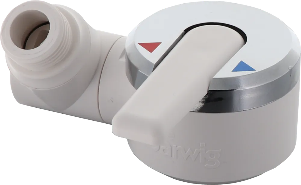 Barwig Einhebel-Brausemischarmatur Automatik mit 1/2 Zoll Duschabgang und 45° Tülle 10 mm Weiß / Chrom Sofort Bestellen