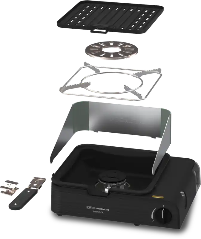 Neuheit Dometic Van Cook FFD BBQ Plate Gaskocher 1-flammig mit Grillplatte 1,6 kW