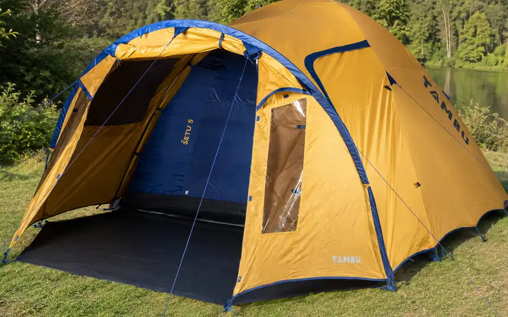 Top-Preis Tambu Setu 5 Kuppelzelt für 5 Personen aus recyceltem Polyester mit Stehhöhe 3.000 mm Wassersäule