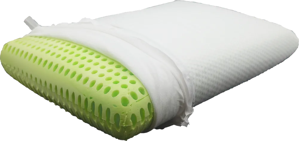 Nur Heute Mape Camping- und Reisekissen aus ergonomischem Therm Soft Schaum und Baumwolle grün