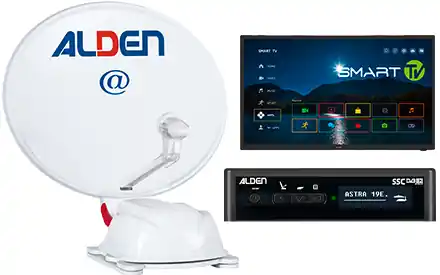 Alden Onelight@ EVO 60 Satellitenanlage mit S.S.C HD-Steuermodul und LED Smartwide TV Neue Ware
