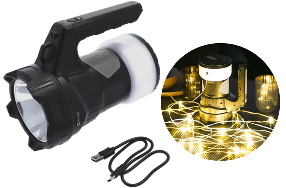 Heißes Angebot Berger Junia 4-in-1 Campingleuchte mit Lichterkette und Laserpointer