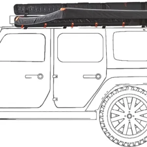 Vickywood Branch 270° Rugged Hardcover Seitenmarkise 2 m Aluminium Polyester für Offroad und Camping Finale Aktion