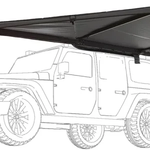 Vickywood Leaf 180° Seitenmarkise 200 cm Länge grau Online Kaufen