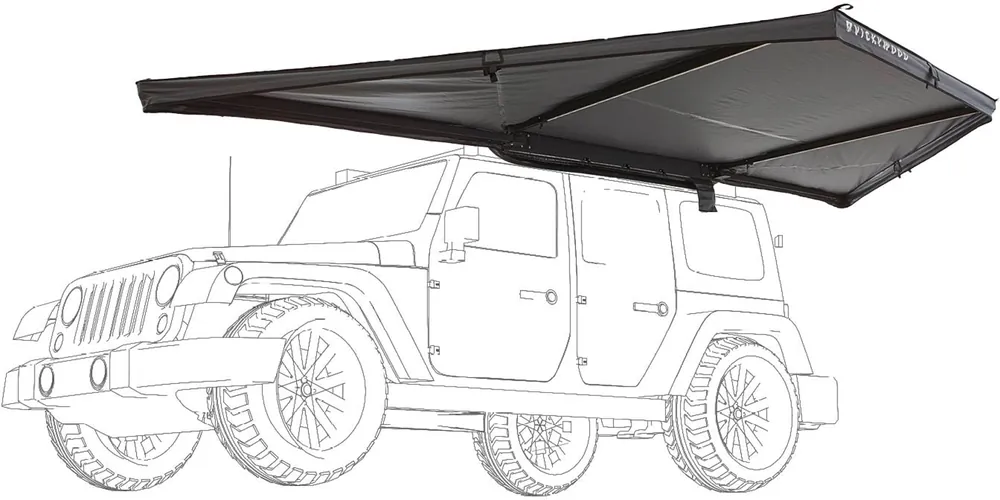 Vickywood Leaf 180° Seitenmarkise 200 cm Länge grau Online Kaufen