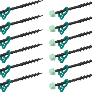 Abverkauf Berger K20 TerraGlow Schraubheringe 20 cm aus Kunststoff für gemischte Böden, 12er-Pack