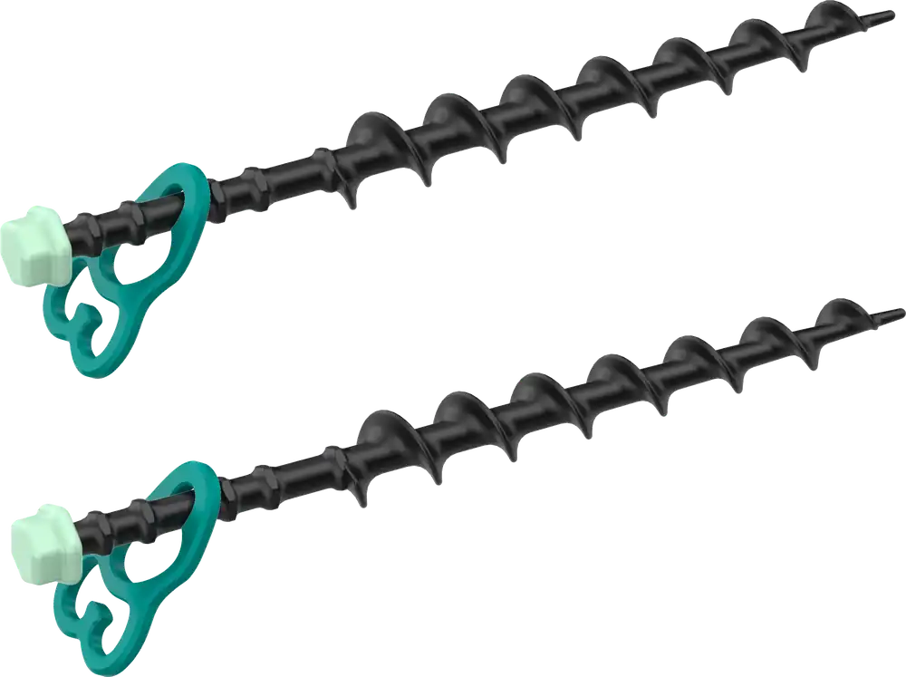 Aktuell Berger K31 TerraGlow Schraubheringe 31 cm aus Kunststoff für gemischte Böden, 2er-Pack