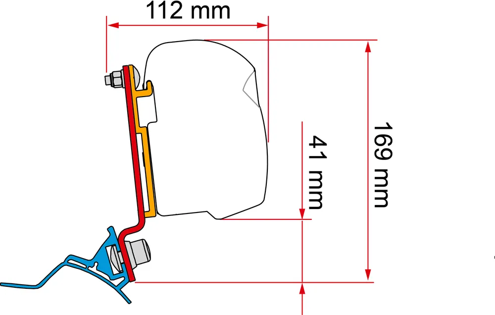 Fiamma Kit Stellantis mit Westfalia Schiene Spezialhalterung für Markise Preiswert