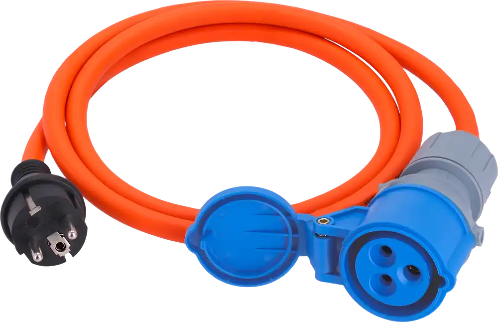 Berger Ultimate Adapterleitung Schutzkontakt-Stecker und CEE-Kupplung Orange Beliebt