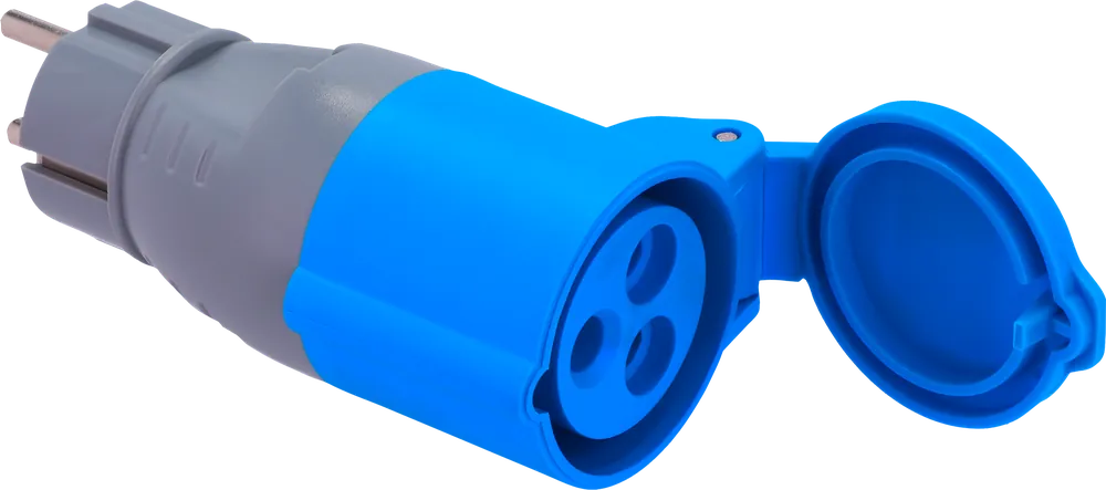 Markenprodukt Berger Adapter-Kupplung Schutzkontakt-Stecker auf CEE-Kupplung