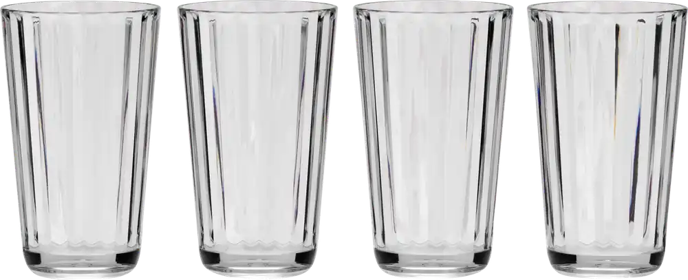 Flamefield Crystal Line Tall Tumbler Becher 4 teilig 450 ml Sonderaktion