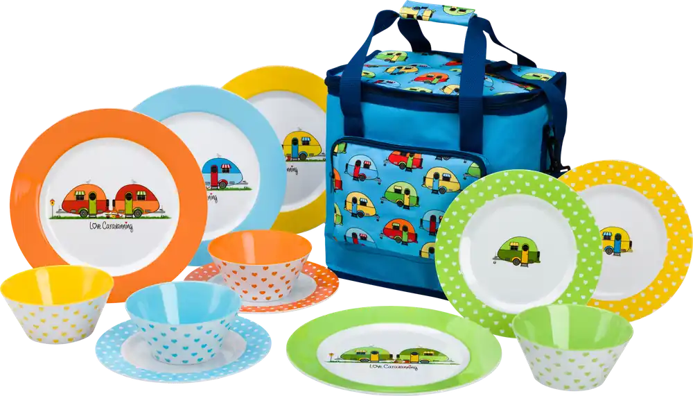 Preis Gesenkt Flamefield Love Caravanning Set Geschirrset 13-teilig
