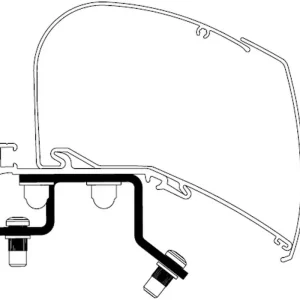 Aktuell Thule Markisenadapterset 3 teilig für Renault Master 2024 L3H2 mit Thule Omnistor 6300 Dachmarkise 3,75 Meter