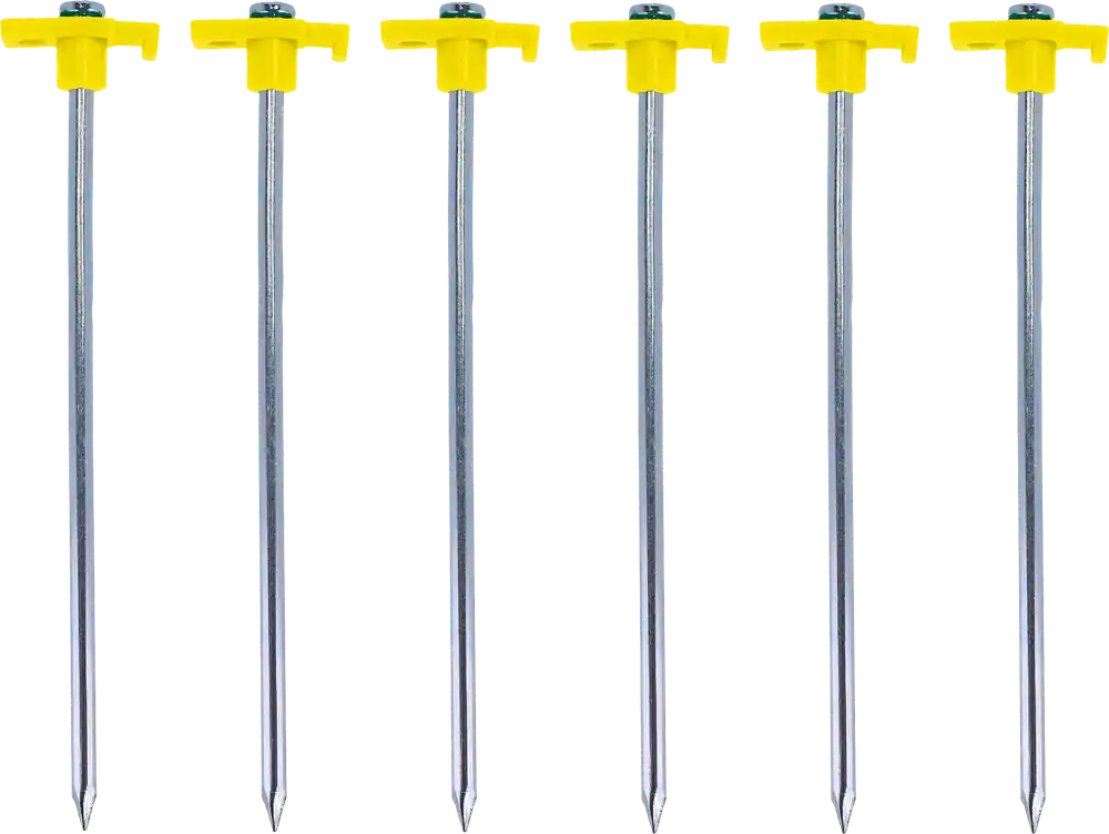 Markenprodukt Berger ExtremePeg Felsbodennagel Zelthering 25 cm aus Stahl für extrem harte Böden, 6er-Pack