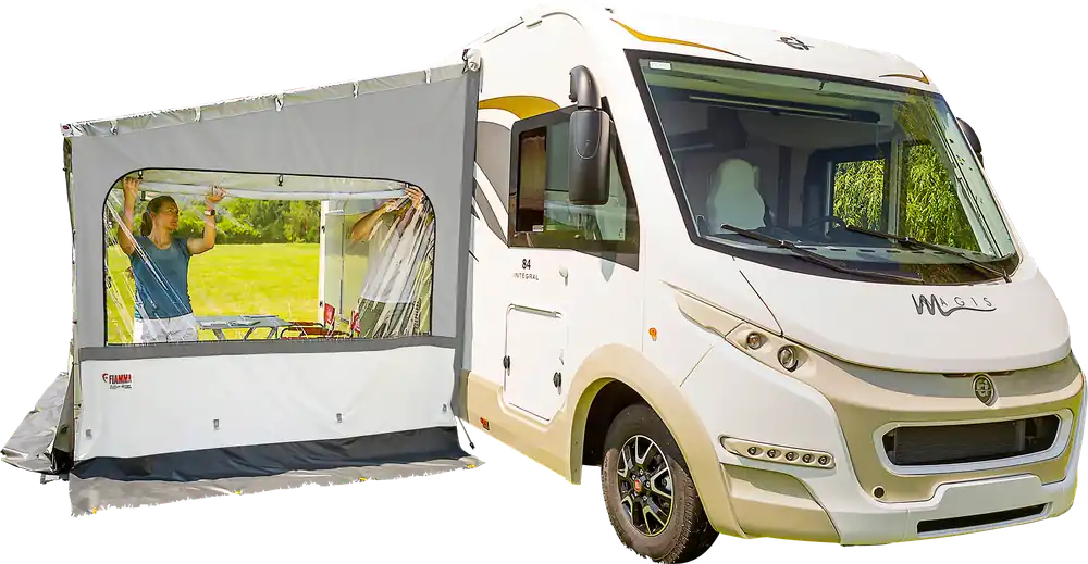 Aktuell Fiamma Side W Shade F45/F80s Seitenwand für Markise F45S-F45L / F80S-F80L Höhe 225–280 cm