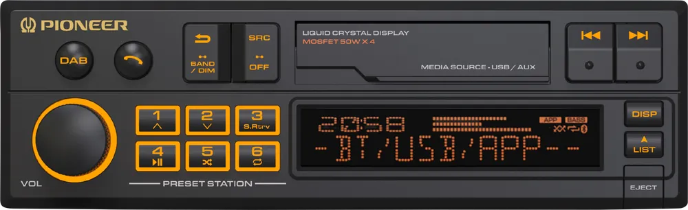 Finale Aktion Pioneer SXT-C10PS 1-DIN-Receiver DAB+ Bluetooth Digitalradio