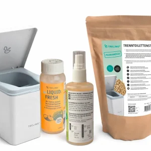 Trelino Evo L Trenntoilette inkl. Holy Shine Bio Active 100 ml / Liquid Fresh 100 ml / Trenntoilettenstreu 1,2 Liter Sonderaktion