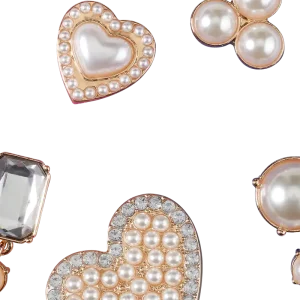 Heißes Angebot Crocs Jibbitz Pearly Hearts 5er Pack