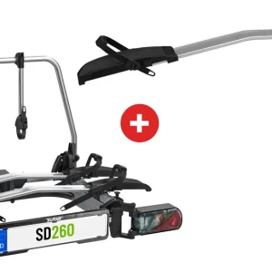 Finale Aktion Eufab SD260 Flügeltür Kupplungs-Fahrradträger für 3 Fahrräder, E-Bike geeignet