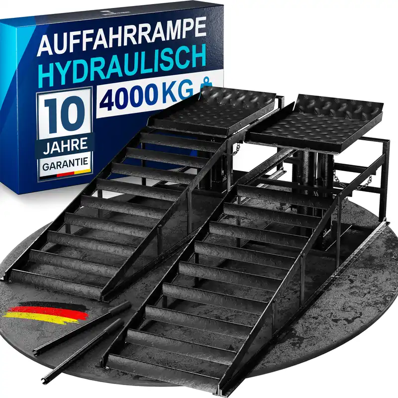Sichere Zahlung Werkthor hydraulische Auffahrrampen 2er-Set höhenverstellbar bis zu 4 Tonnen