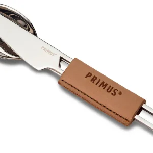 Primus CampFire Campingbesteck aus 18/8 Edelstahl 3 teilig inklusive Lederetui Echt