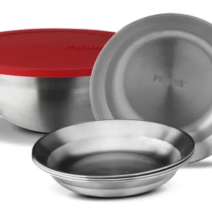 Kracherpreis Primus CampFire Serving Kit Camping Geschirrset aus Edelstahl mit Silikondeckel 6-teilig