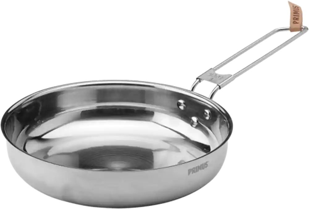 Primus CampFire Edelstahl Camping Bratpfanne mit Aluminiumkern und Klappgriff 2-teilig Direktkauf