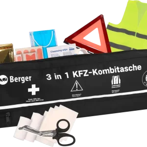 Zertifiziert Berger CampCare 3-in-1 Kfz Kombitasche