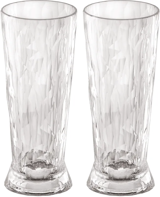Preisknaller Koziol Club No. 10 Superglas Bierglas Set 2 teilig bruchsicher / isolierend 300 ml