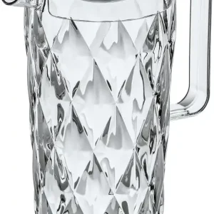 Angebot Koziol Crystal Karaffe 1,6 Liter mit Deckel ausgießsicher facettiertes Design