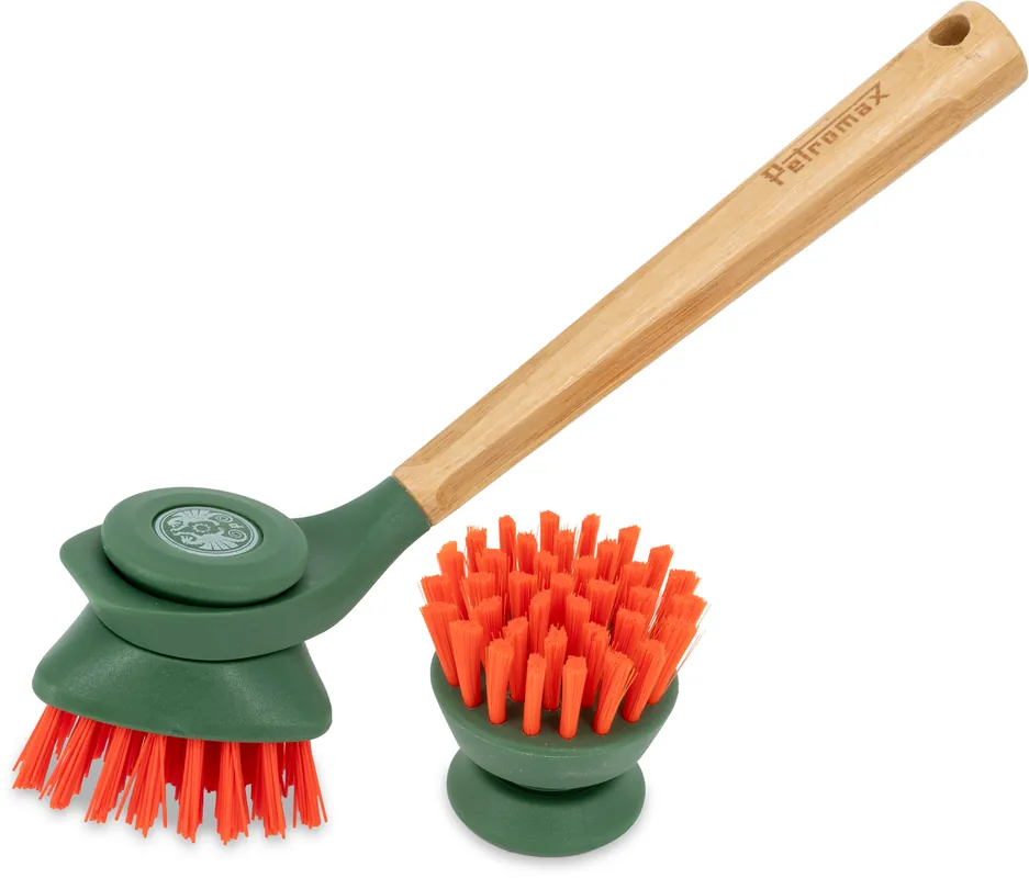 Petromax Guss-Bürsten-Set Reinigungsbürste für Guss mit 2 Bürstenköpfen Markenware