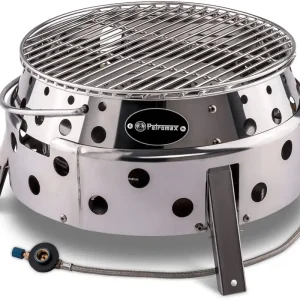 Heißes Angebot Petromax Atago Kartuschengrill klappbar Edelstahl Durchmesser Grillrost 28 cm / 3,8 kW, Gasgrill