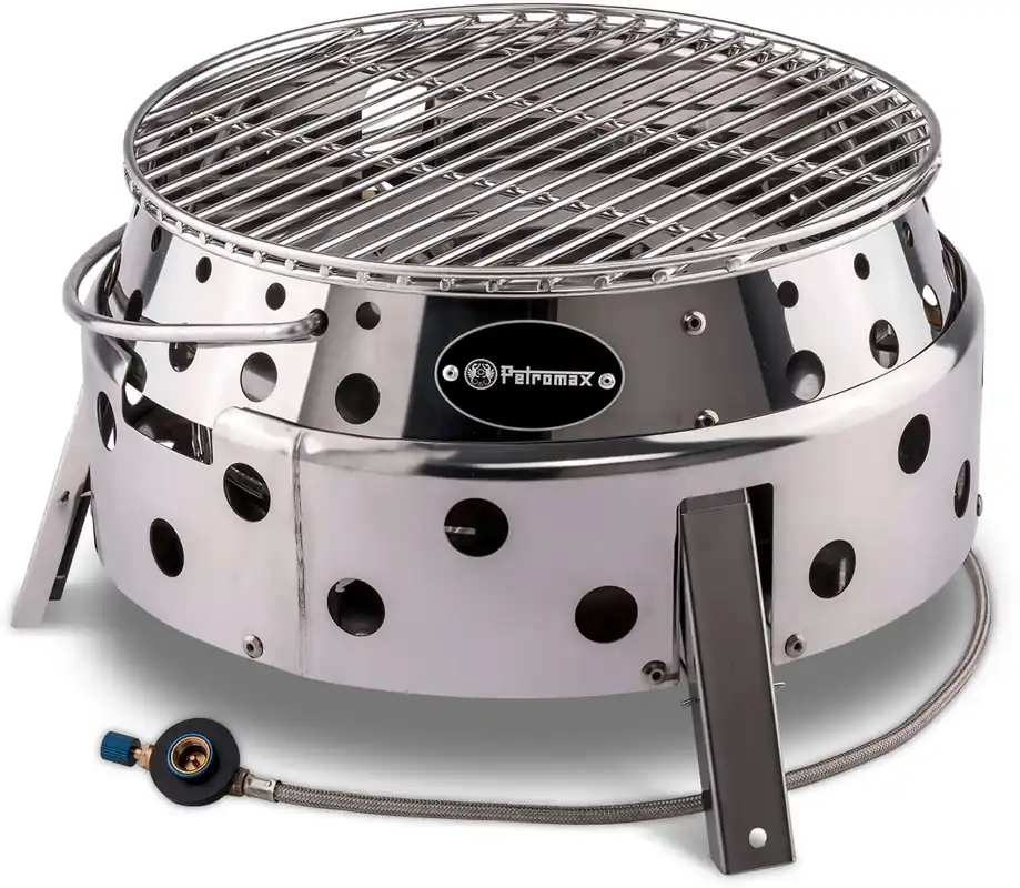 Heißes Angebot Petromax Atago Kartuschengrill klappbar Edelstahl Durchmesser Grillrost 28 cm / 3,8 kW, Gasgrill