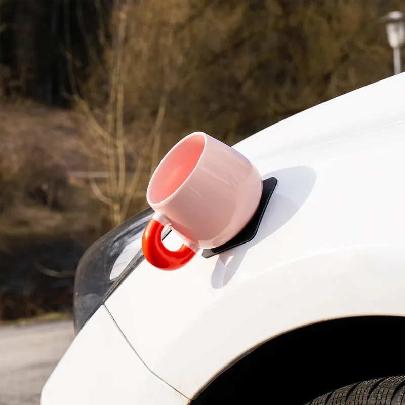 Heißes Angebot Silwy Magnet Henkeltasse aus Porzellan und Metall-Nano-Gel-Pad 470 ml
