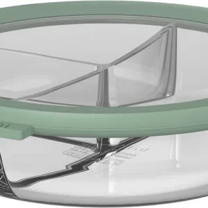 Solange Der Vorrat Reicht Mepal Cirqula Vorratsdose Meal-Prep-Tablett aus Borosilikatglas und luftdichtem Deckel 1000 ml nordic sage