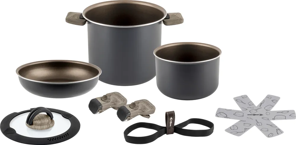 Angebot Brunner Torralta Spacemaster Kochtopfset Aluminium stapelbar