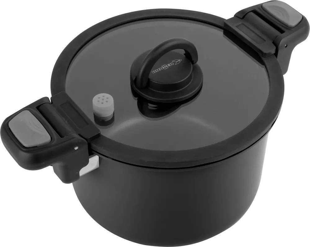 Brunner Quickpot Schnellkochtopf 2-teilig energiesparend Ø 22 cm grau Schneller Versand